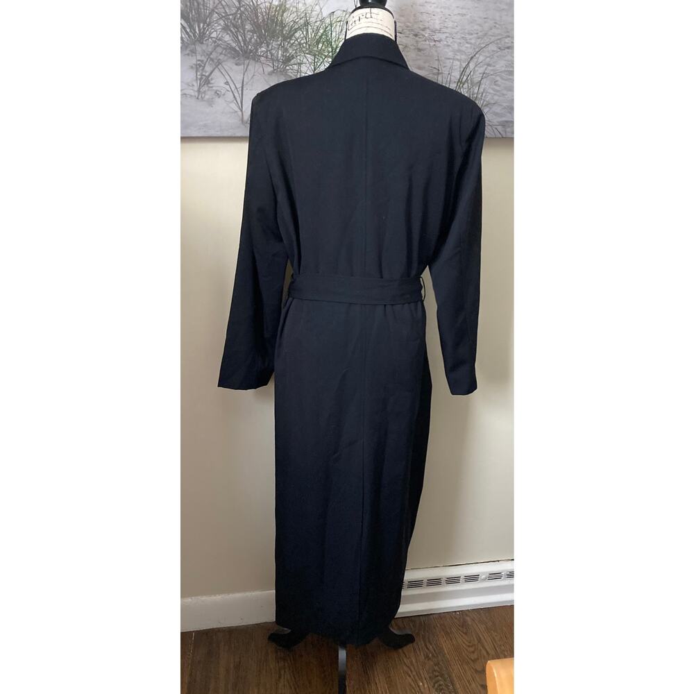 J Crew women's vintage black lightweight wool classic trench coat, size 12 - Picture 6 of 12
